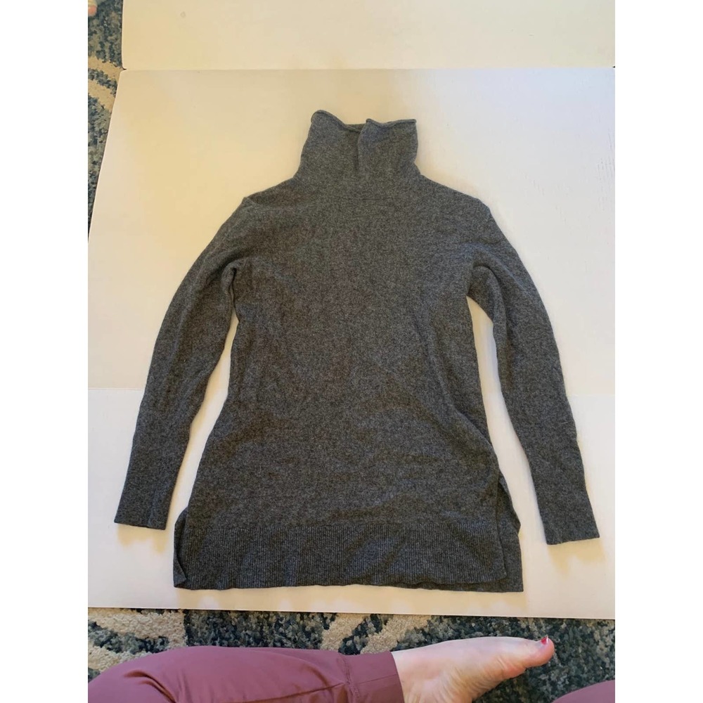 Ann Taylor wool blend dark grey turtleneck